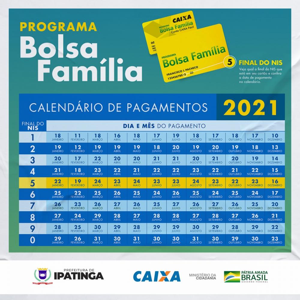 Governo Federal anuncia calendário do Bolsa Família 2021 