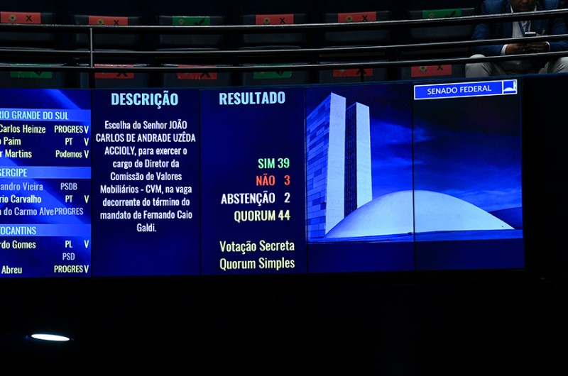 Senado aprova Uzêda Accioly para diretoria da CVM