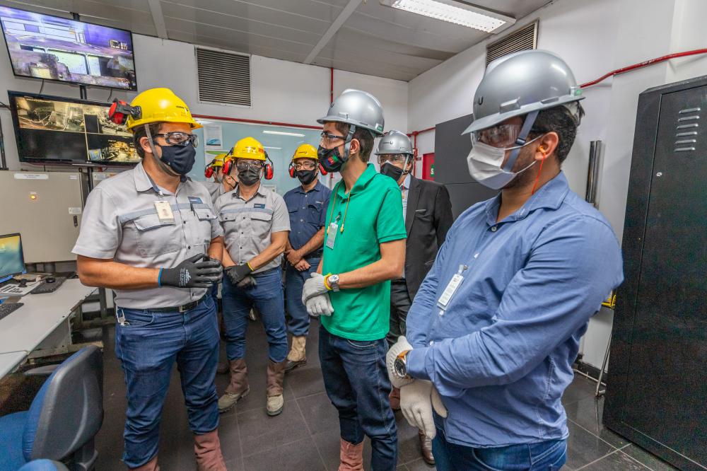 Prefeito de Ipatinga, Gustavo Nunes, e secretários visitam a Usiminas 