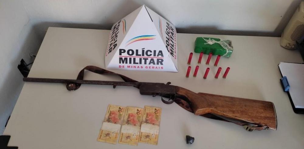 TRÁFICO DE DROGAS E PORTE ILEGAL DE ARMA DE FOGO EM MARILAC 